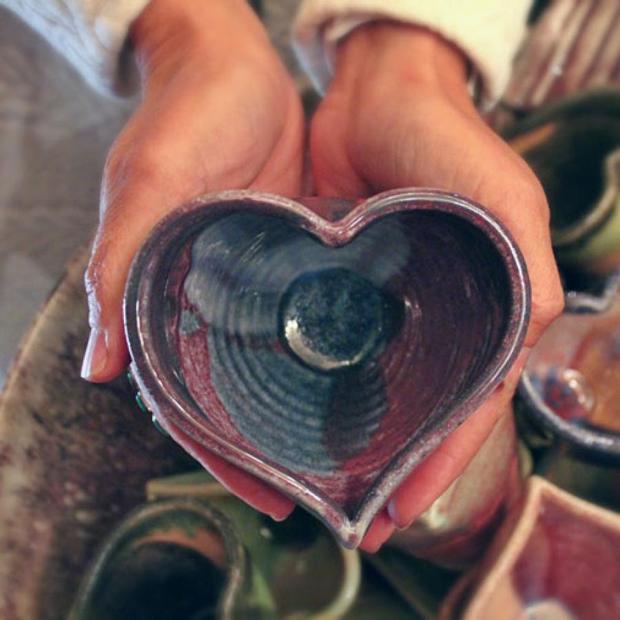 Heart Stoneware Bowl